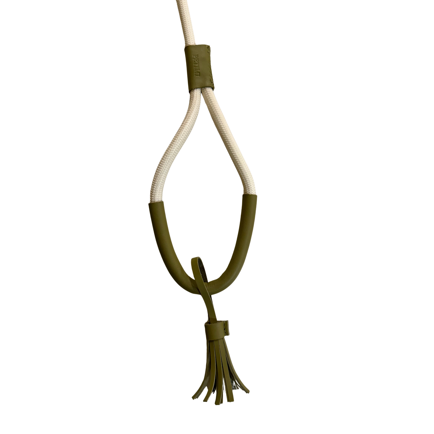 Nylon Dog Leash with Vegan Leather Handle