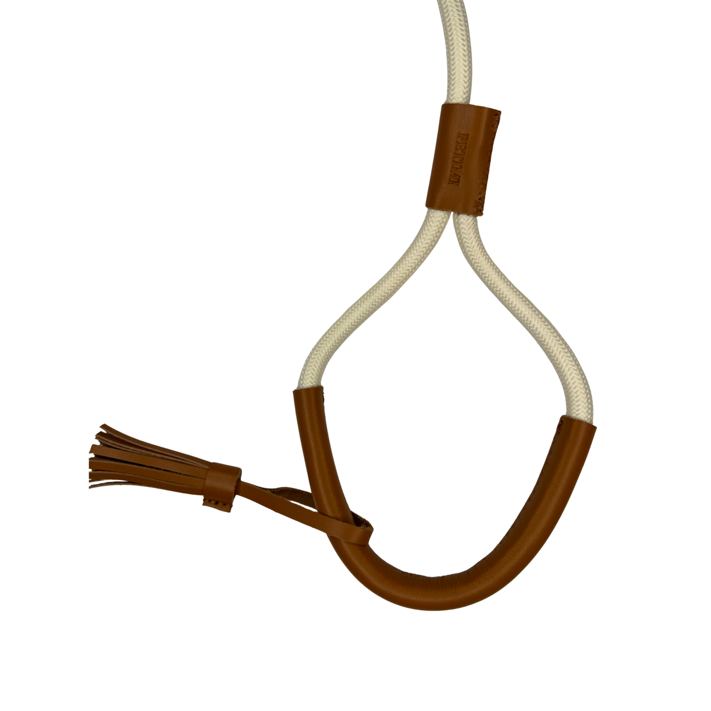 Nylon Dog Leash with Vegan Leather Handle