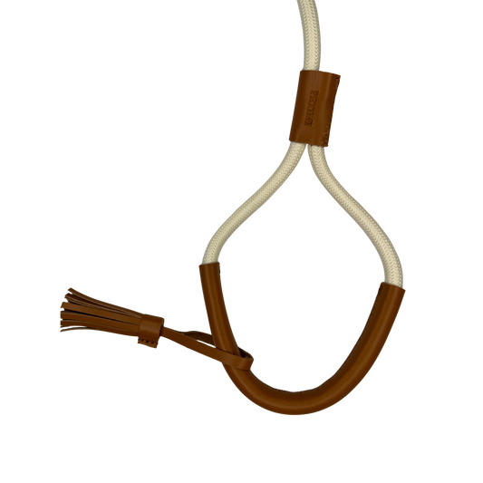 Nylon Dog Leash with Vegan Leather Handle