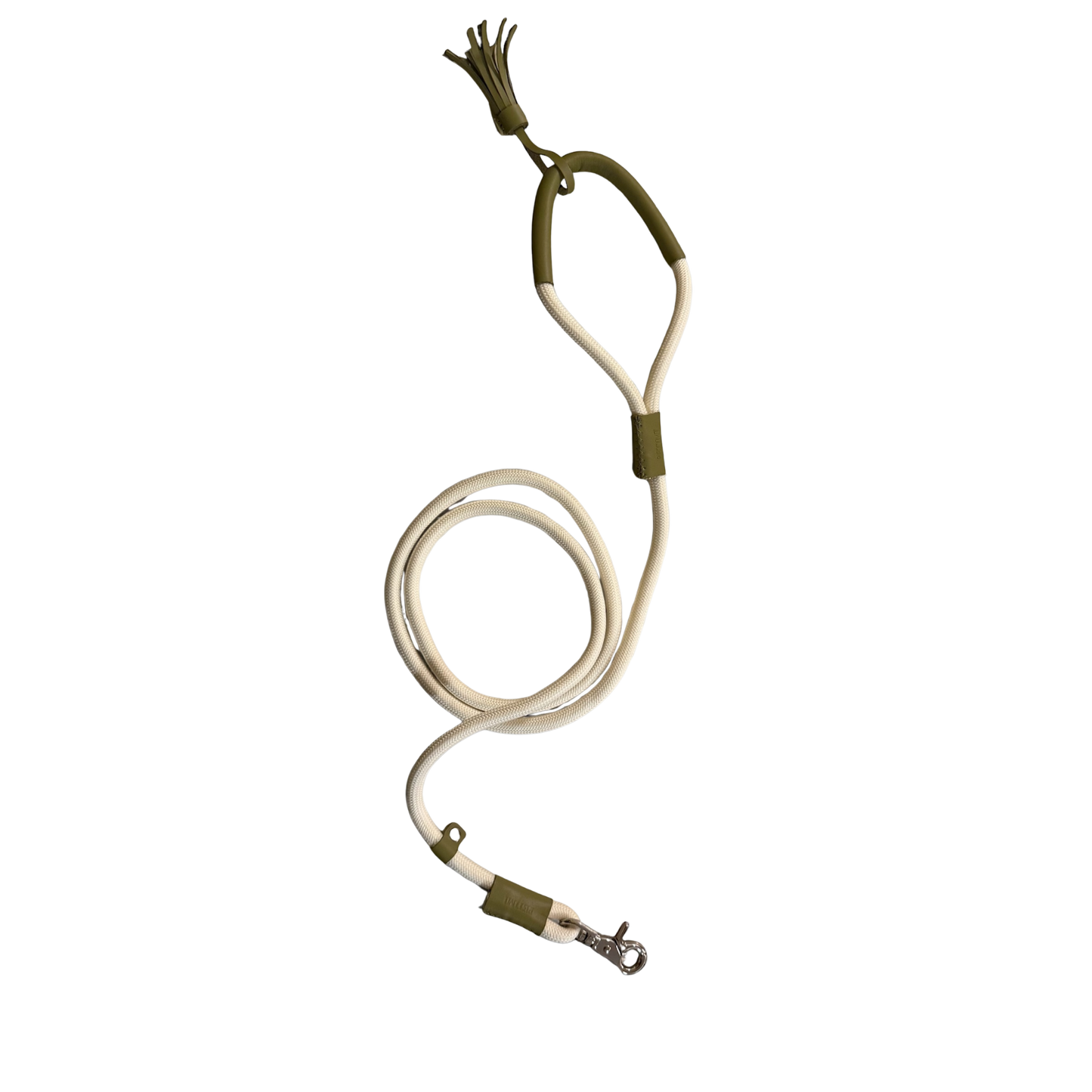 Nylon Dog Leash with Vegan Leather Handle