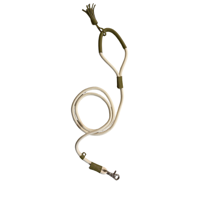 Nylon Dog Leash with Vegan Leather Handle