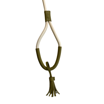 Nylon Dog Leash with Vegan Leather Handle